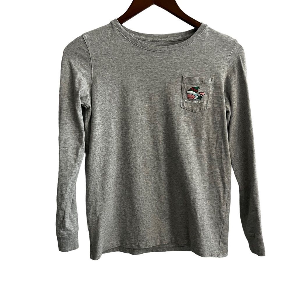 Vineyard Vines Christmas Long Sleeve Whale Logo T-Shirt